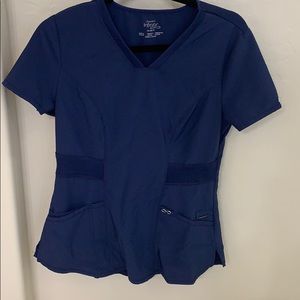 Cherokee Infinity navy blue scrub top